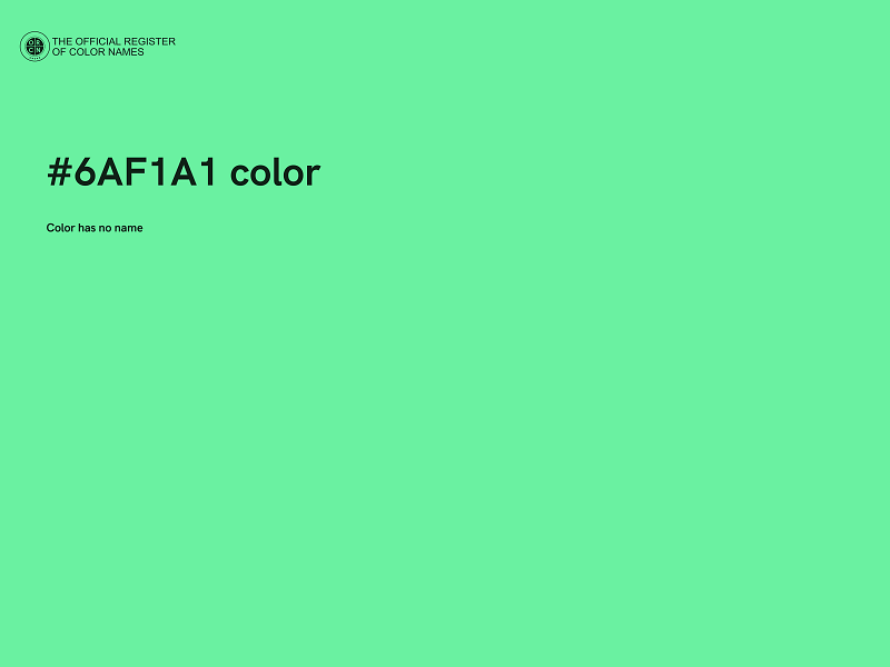 #6AF1A1 color image