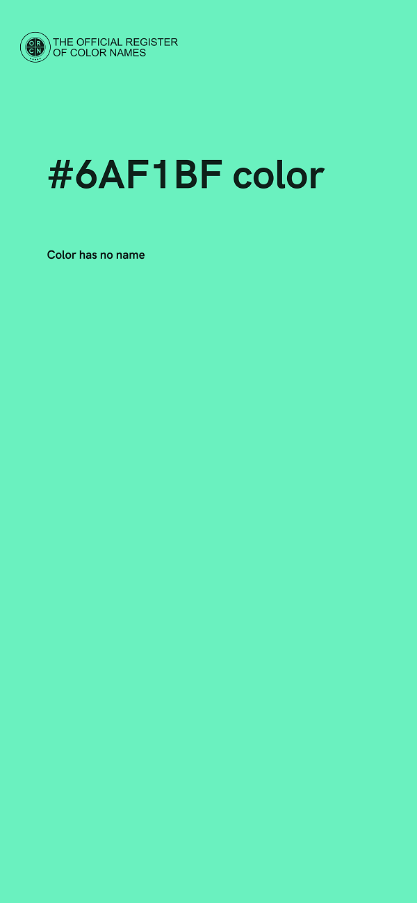 #6AF1BF color image