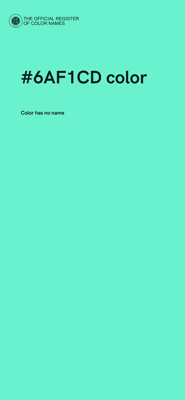 #6AF1CD color image
