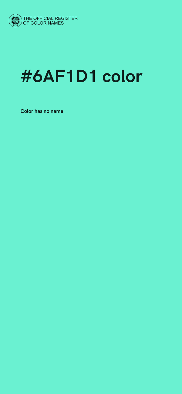 #6AF1D1 color image