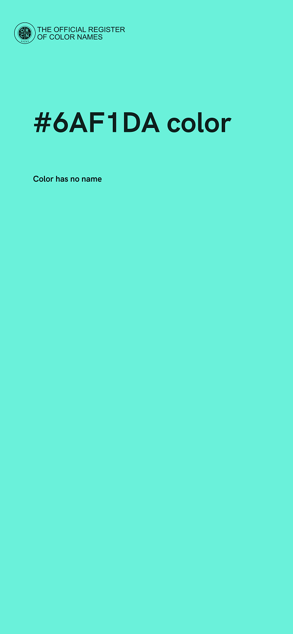 #6AF1DA color image
