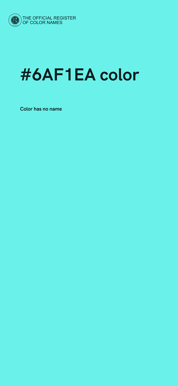 #6AF1EA color image