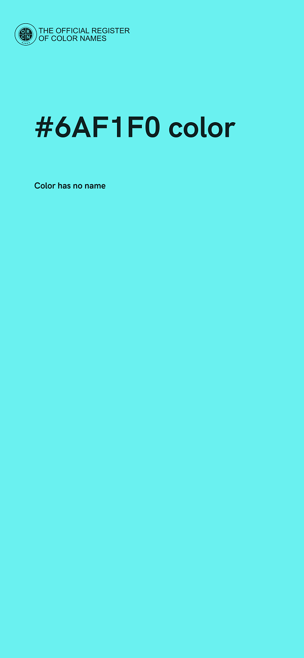 #6AF1F0 color image