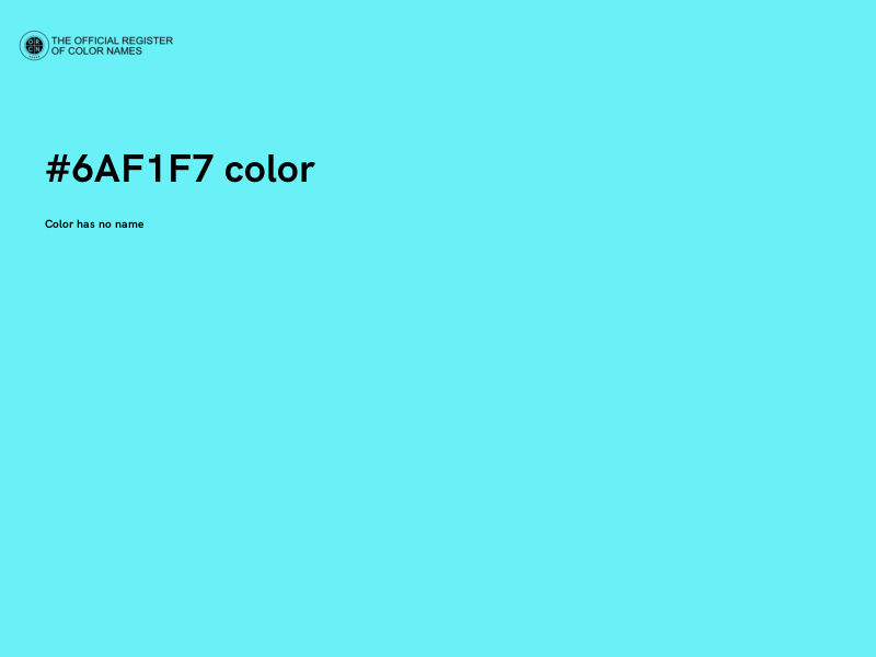 #6AF1F7 color image