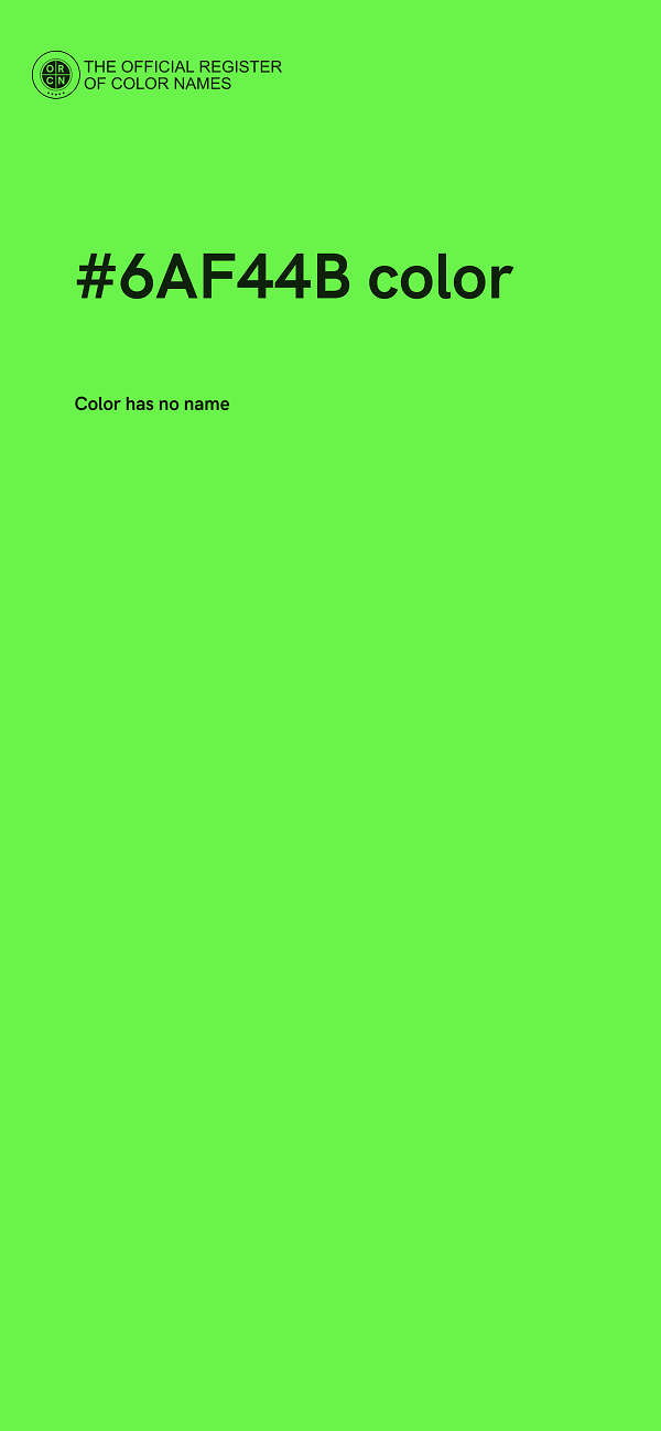 #6AF44B color image