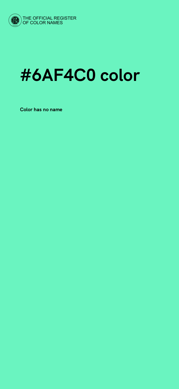 #6AF4C0 color image