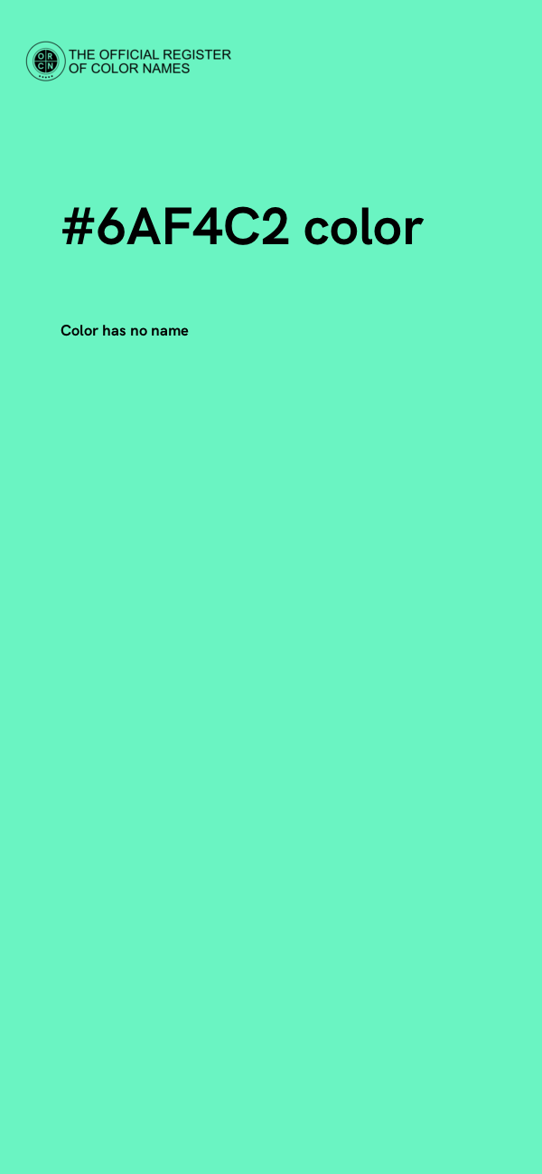 #6AF4C2 color image