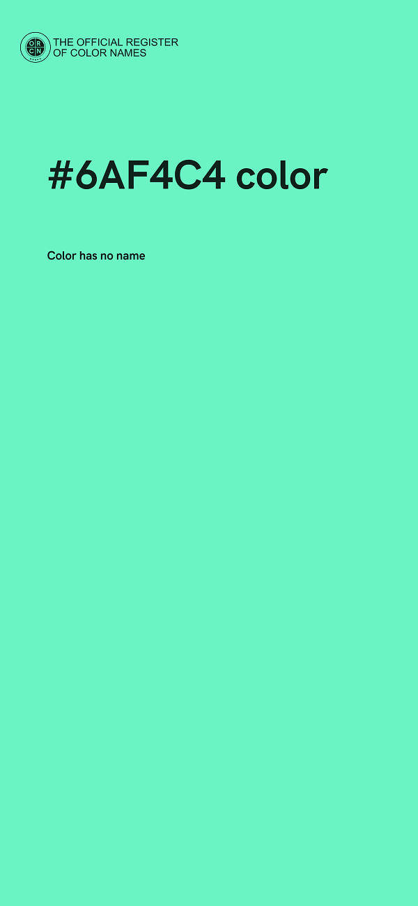 #6AF4C4 color image