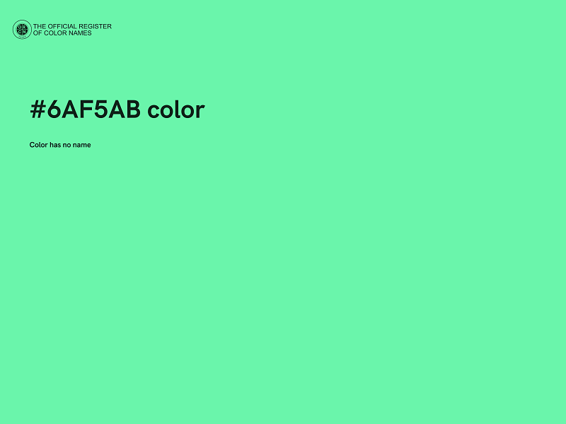 #6AF5AB color image