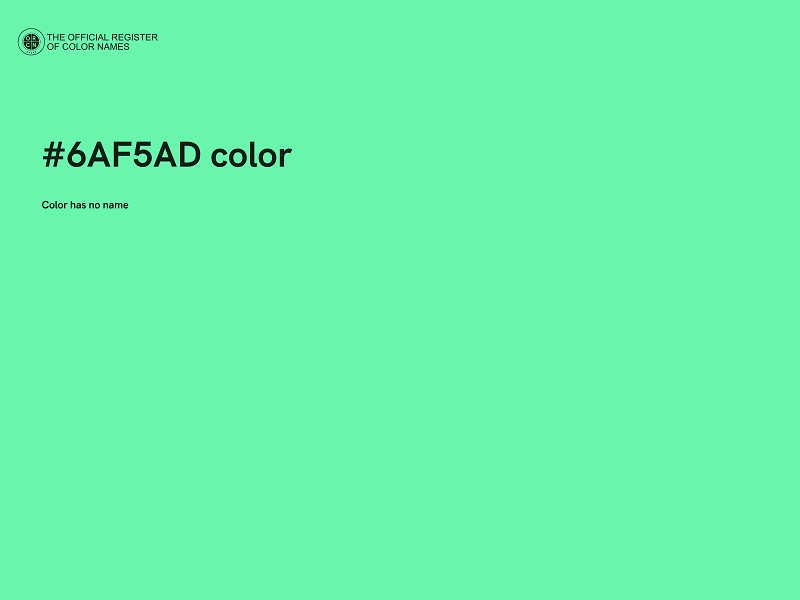 #6AF5AD color image