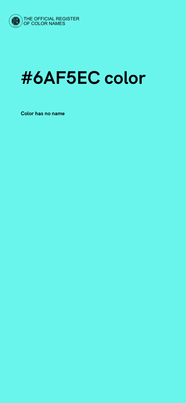 #6AF5EC color image