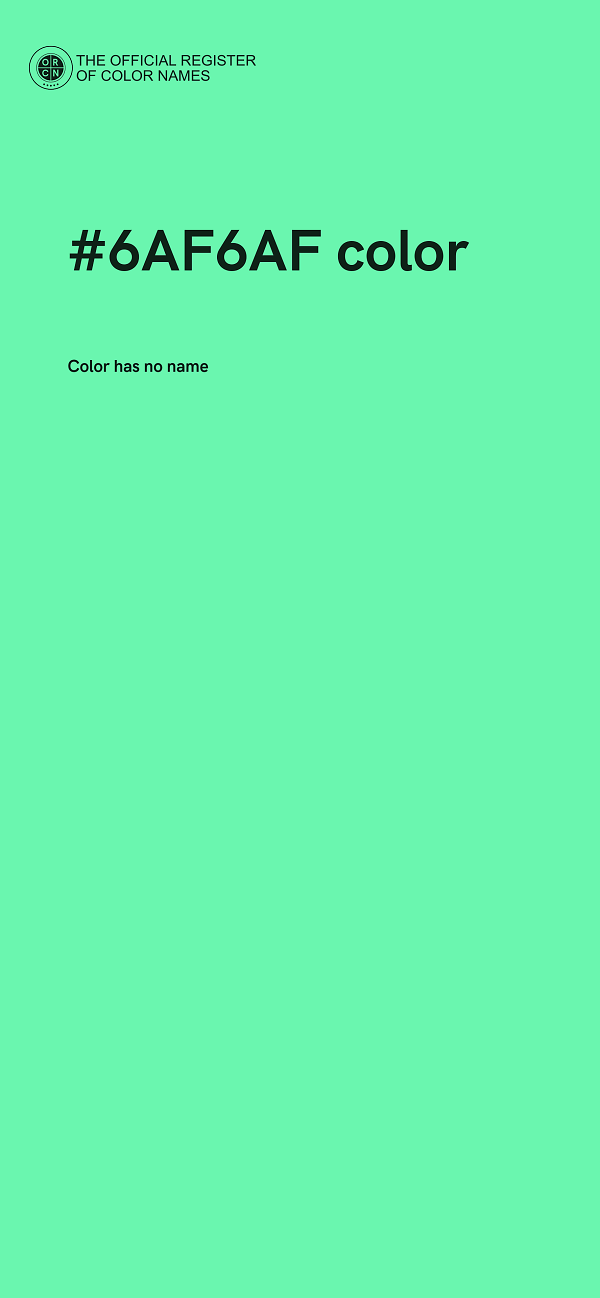 #6AF6AF color image
