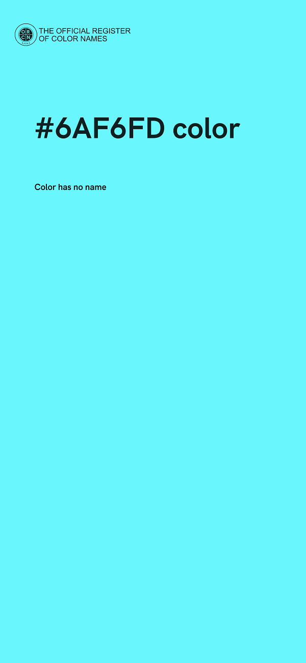 #6AF6FD color image