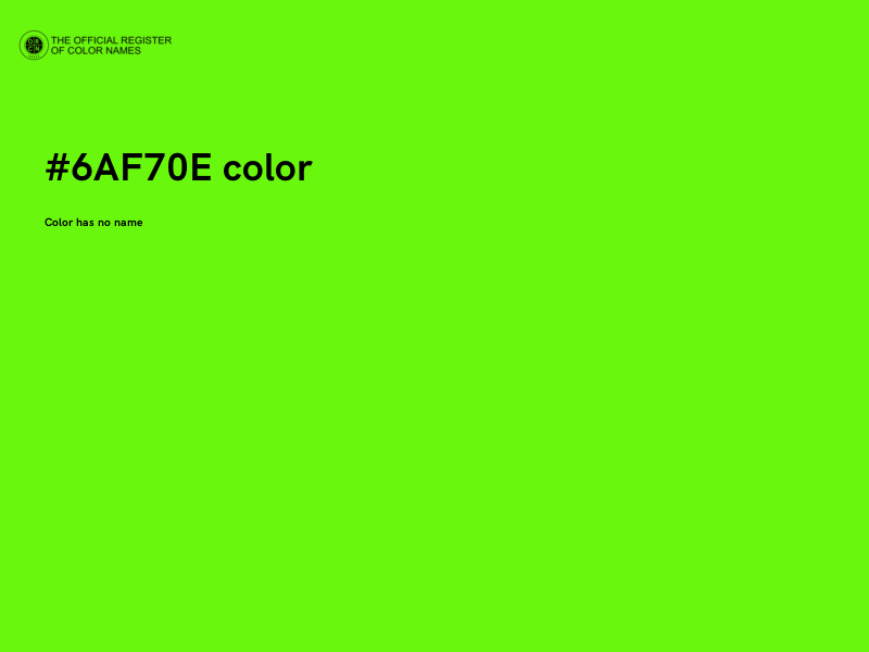 #6AF70E color image
