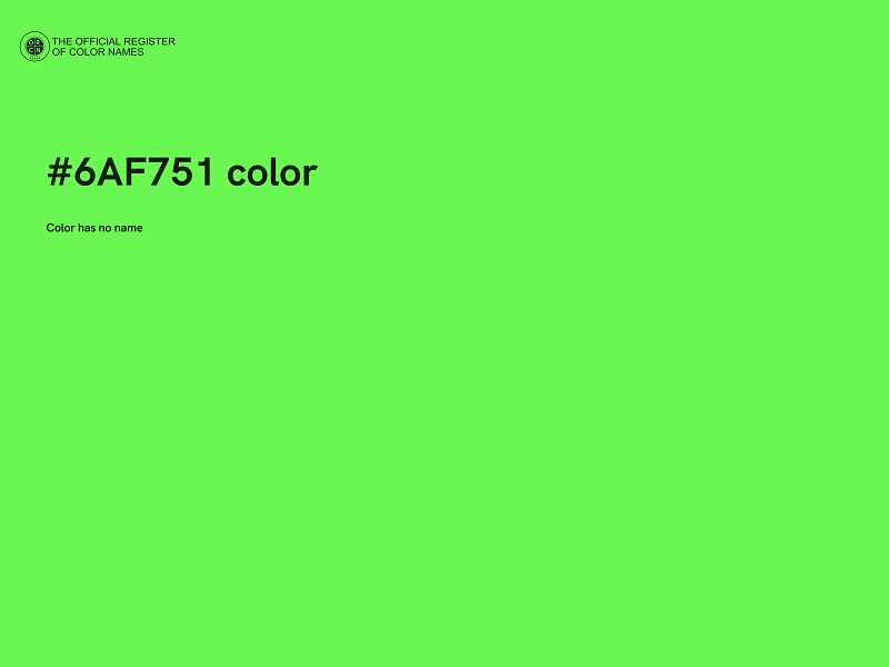 #6AF751 color image