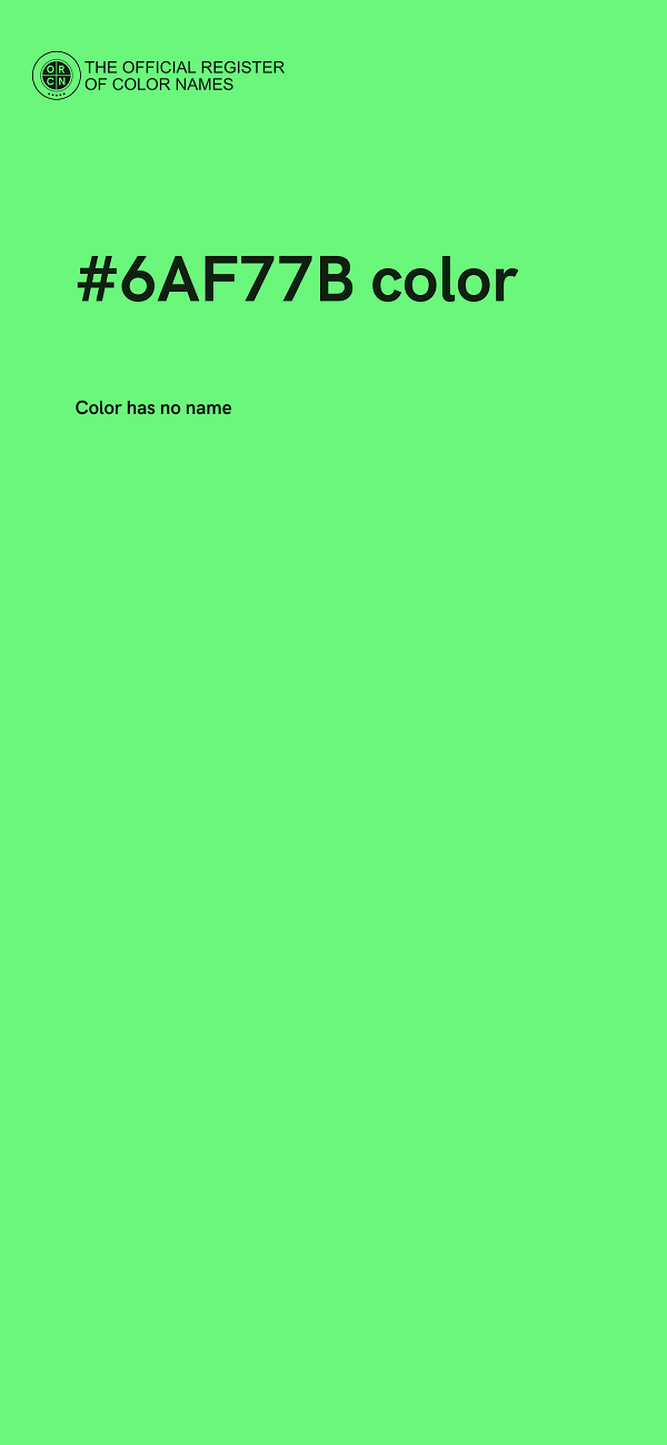 #6AF77B color image