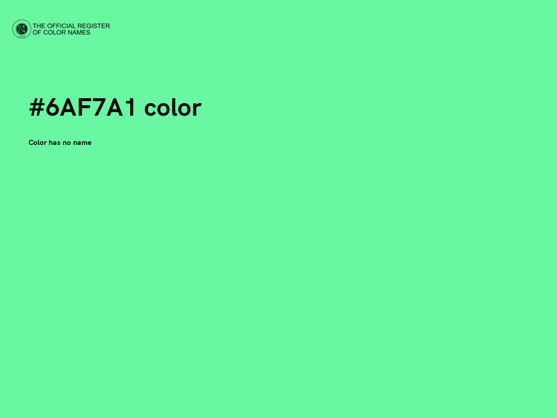 #6AF7A1 color image