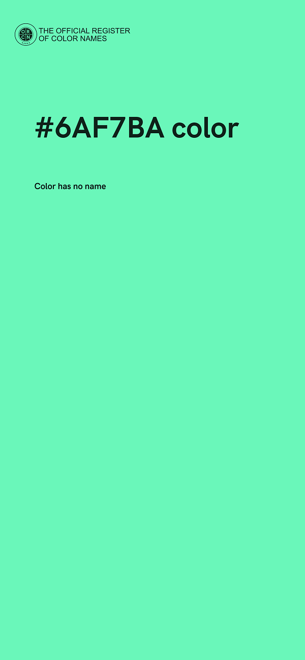 #6AF7BA color image