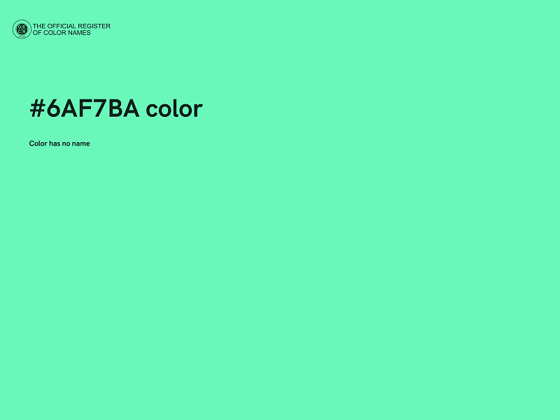 #6AF7BA color image