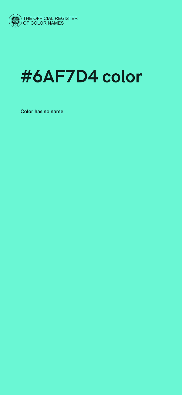 #6AF7D4 color image