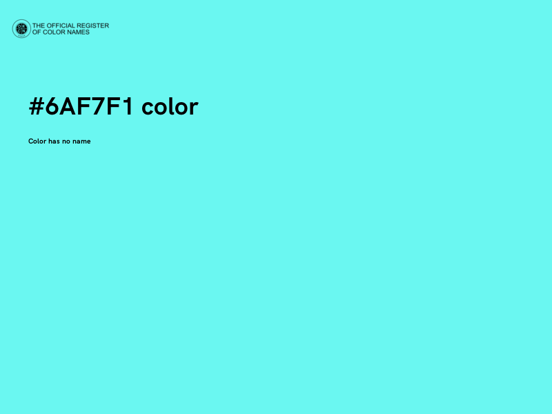 #6AF7F1 color image