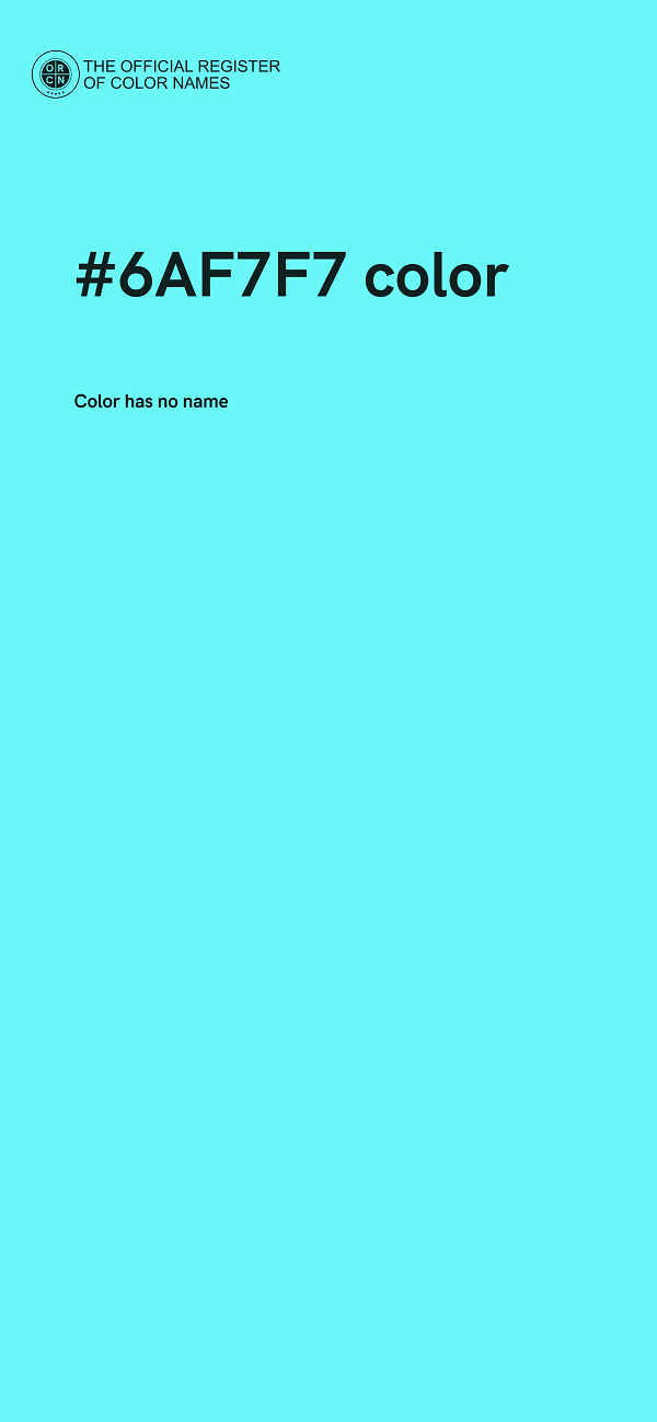 #6AF7F7 color image