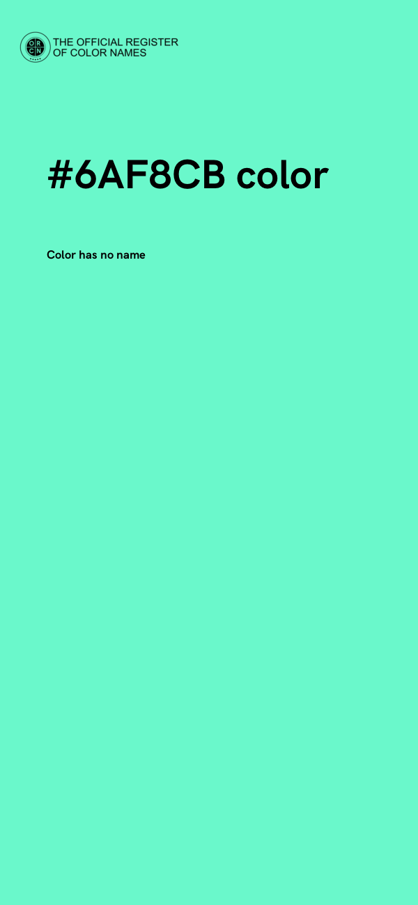 #6AF8CB color image
