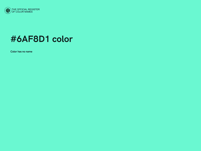 #6AF8D1 color image