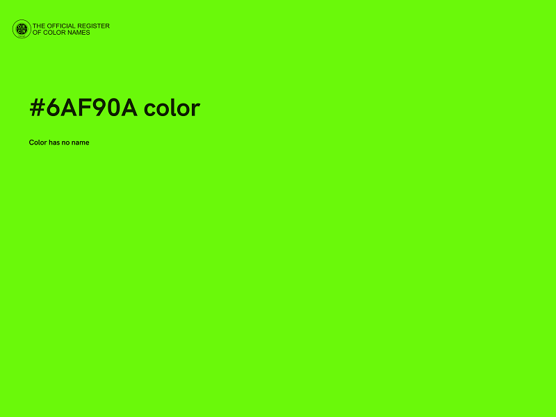 #6AF90A color image