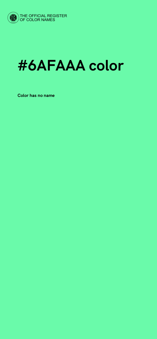 #6AFAAA color image