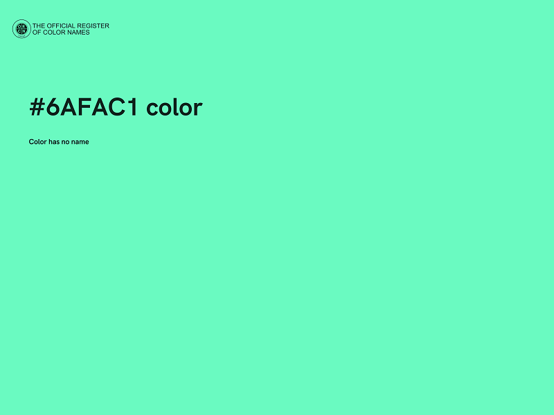#6AFAC1 color image