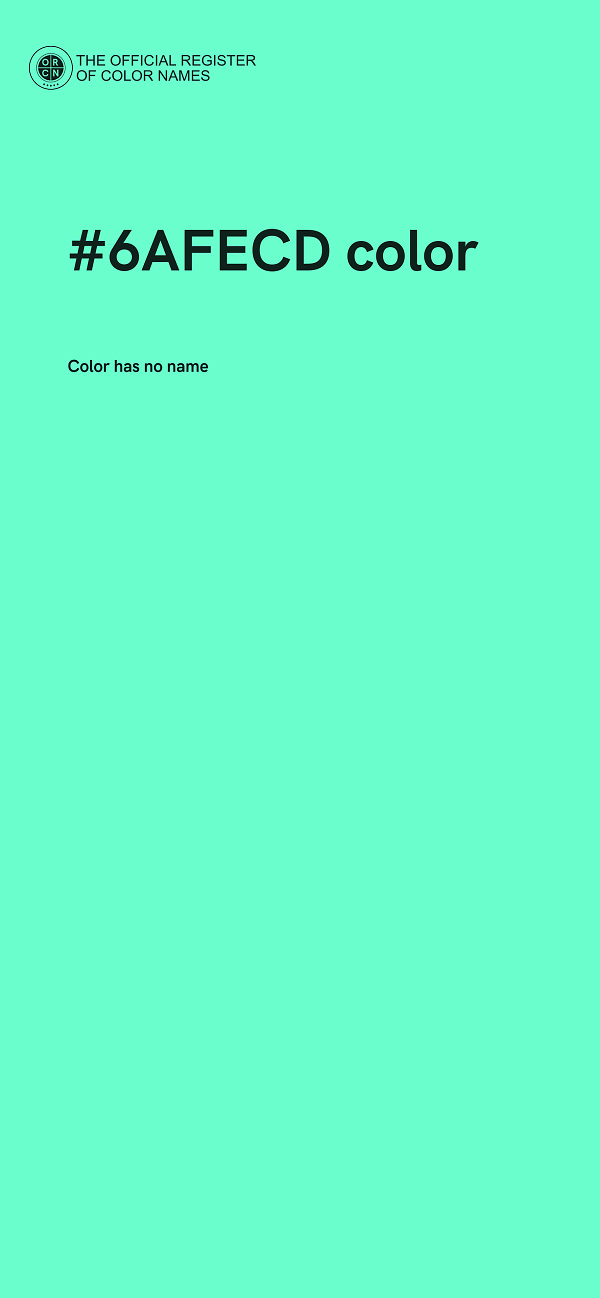 #6AFECD color image