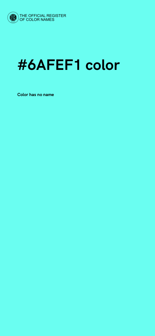 #6AFEF1 color image