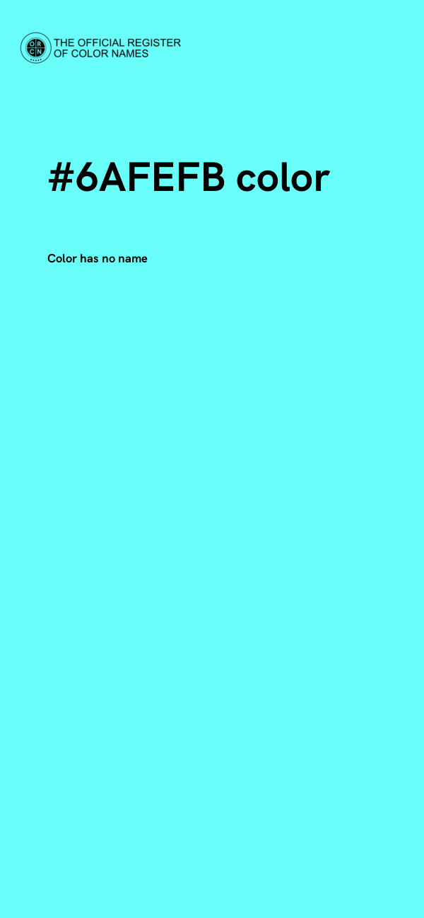 #6AFEFB color image