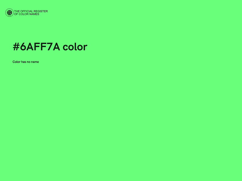 #6AFF7A color image