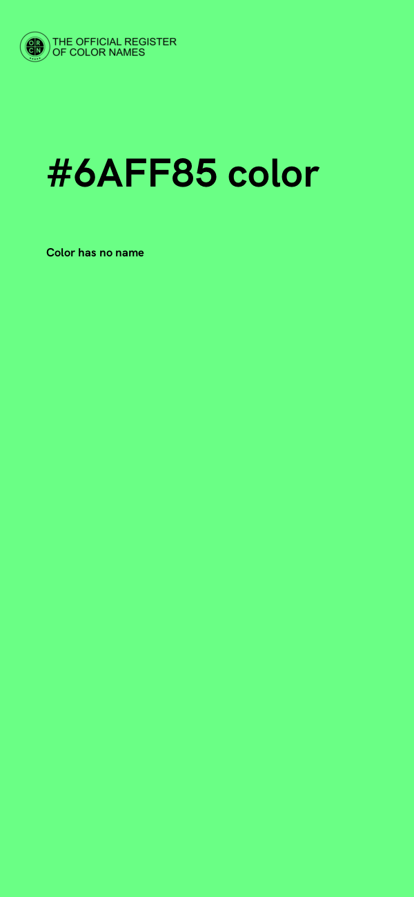 #6AFF85 color image
