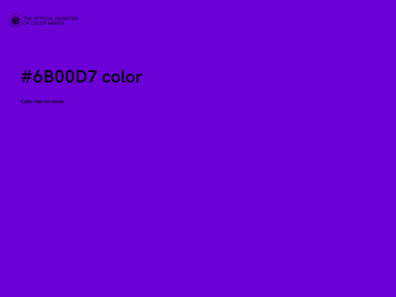 #6B00D7 color image