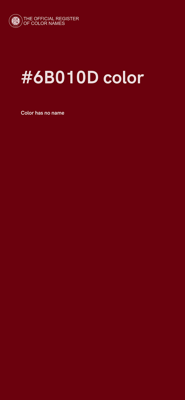 #6B010D color image