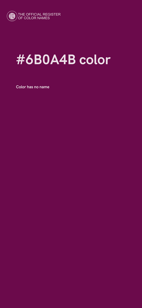 #6B0A4B color image