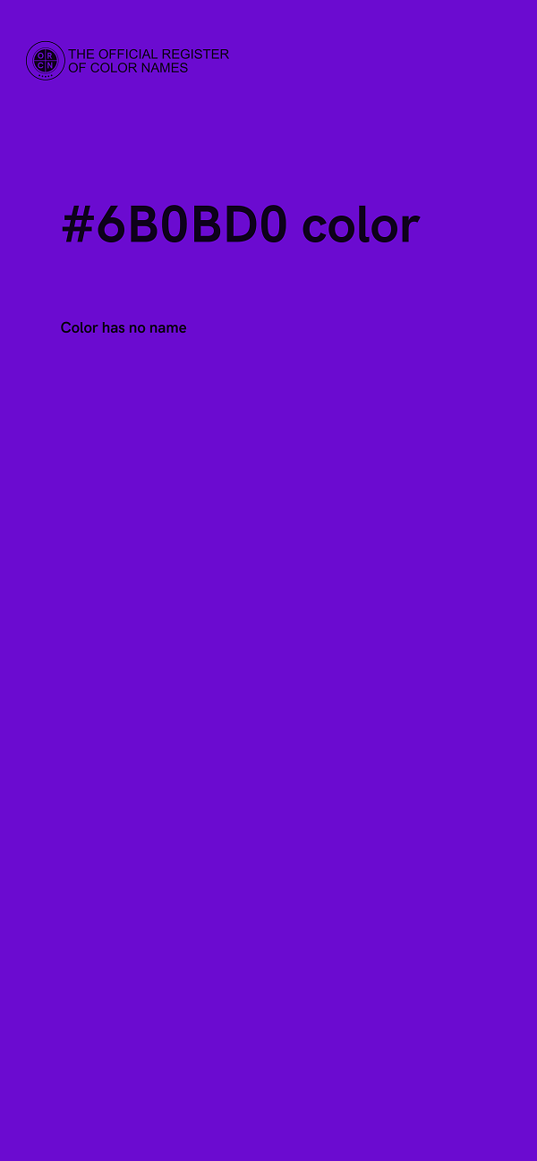#6B0BD0 color image