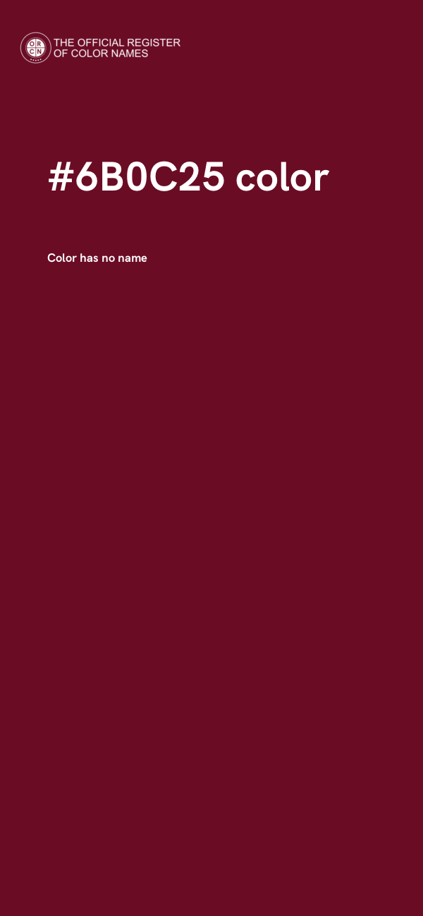 #6B0C25 color image