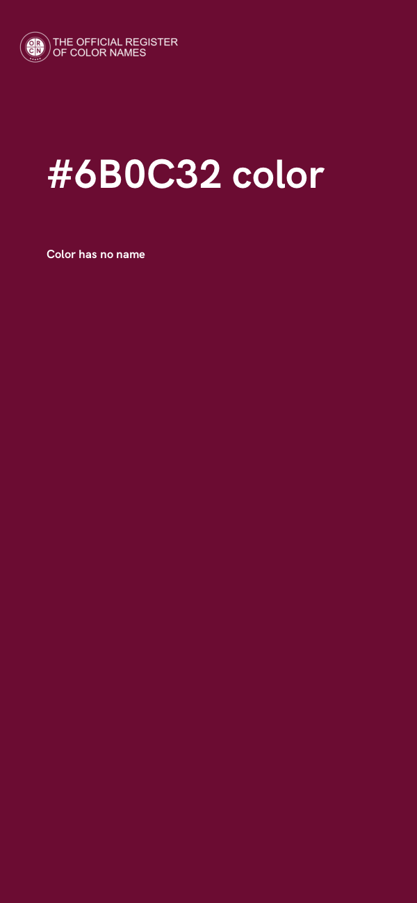 #6B0C32 color image