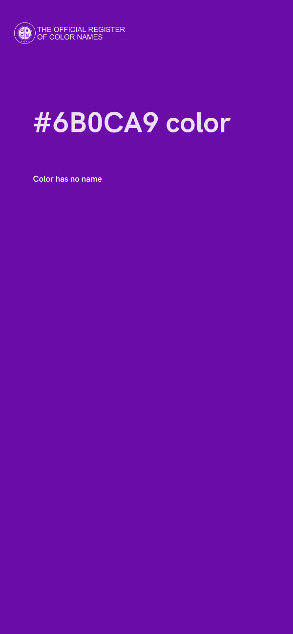 #6B0CA9 color image