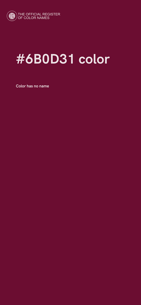 #6B0D31 color image