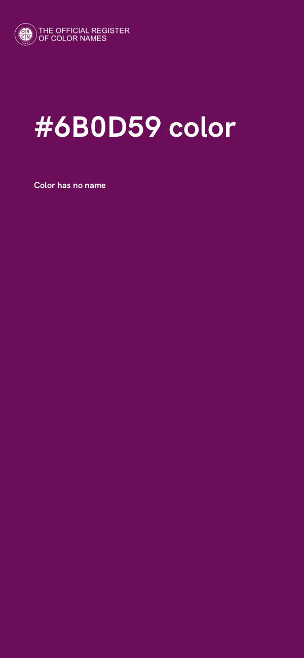 #6B0D59 color image
