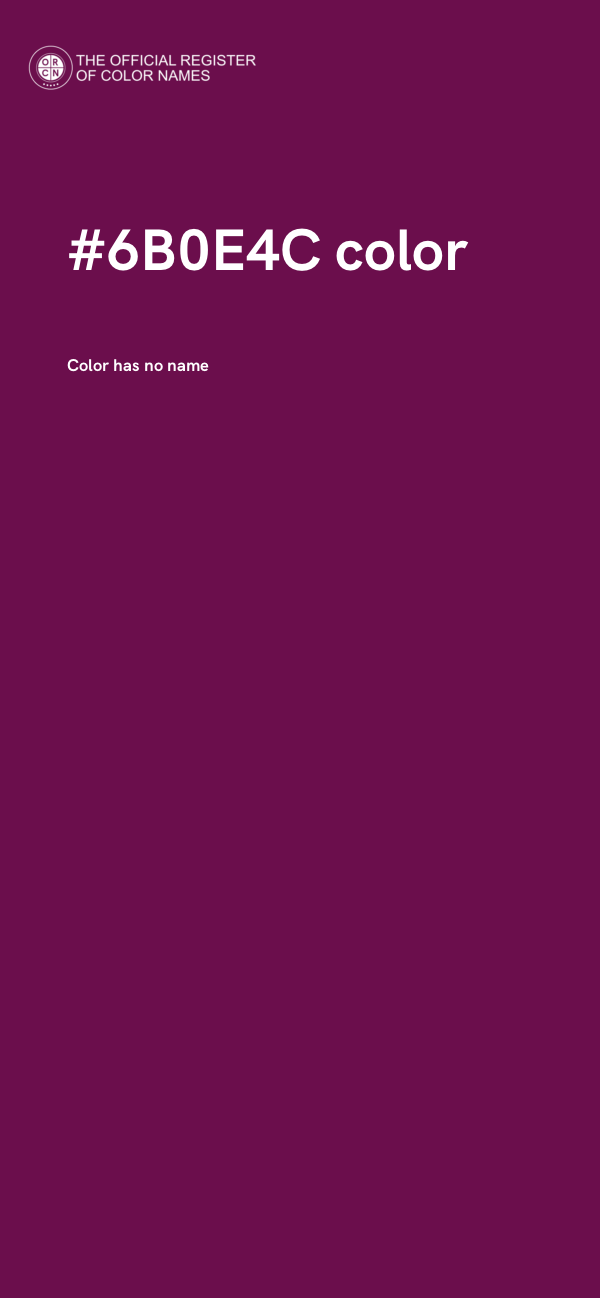 #6B0E4C color image