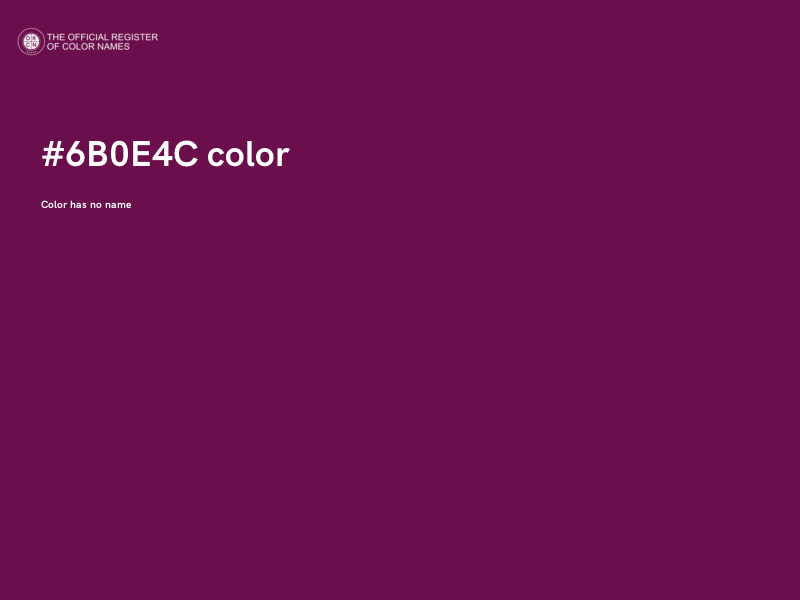#6B0E4C color image