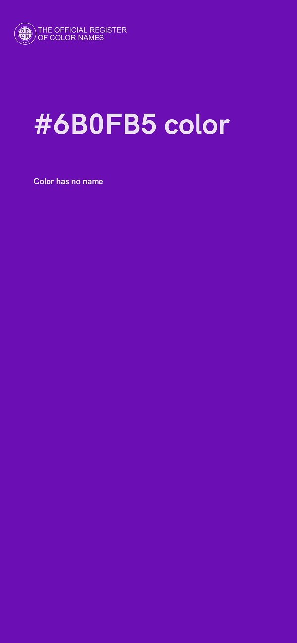 #6B0FB5 color image