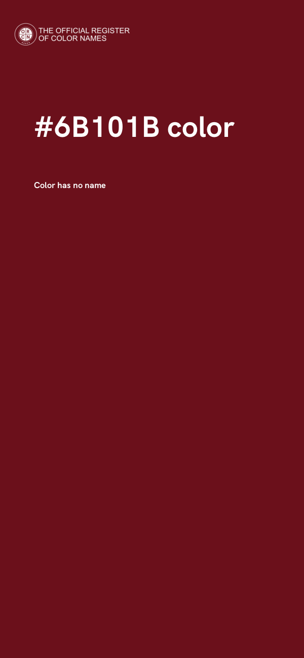 #6B101B color image