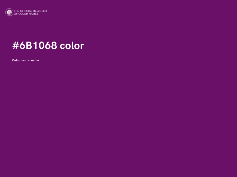 #6B1068 color image